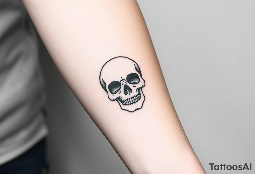 Skull dreaming tattoo idea