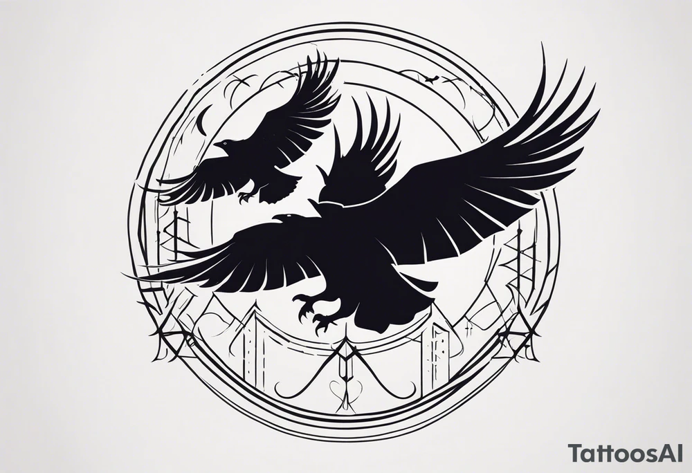 three ravens tattoo idea