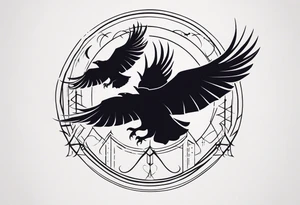 three ravens tattoo idea
