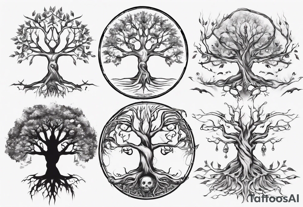 Spiritual tree tattoo idea