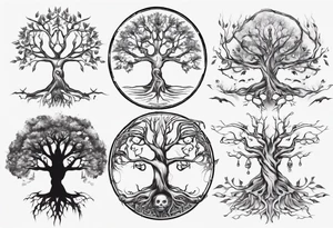 Spiritual tree tattoo idea