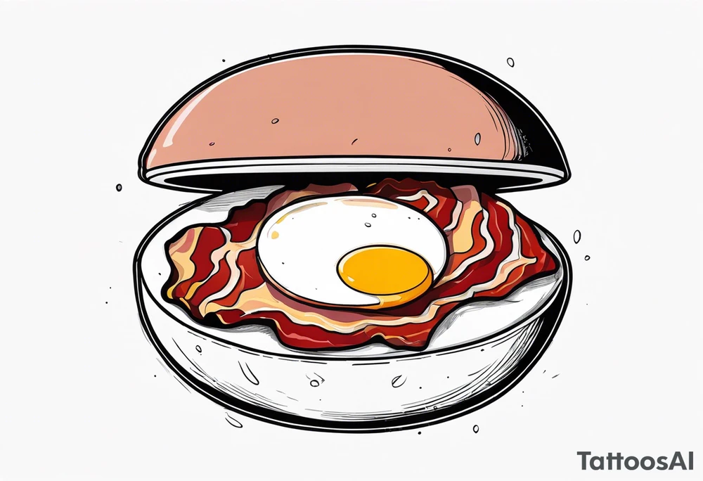 Egg and bacon tattoo idea