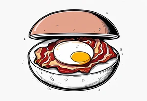 Egg and bacon tattoo idea
