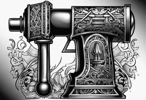 A hammer and anvil tattoo idea