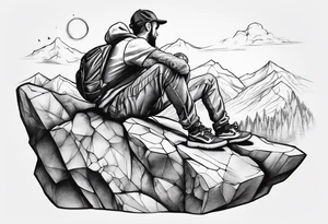 Indoor bouldering tattoo idea