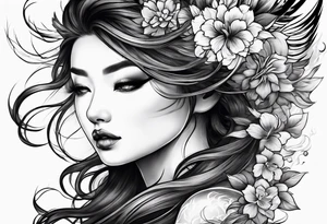 wind blowing tattoo idea