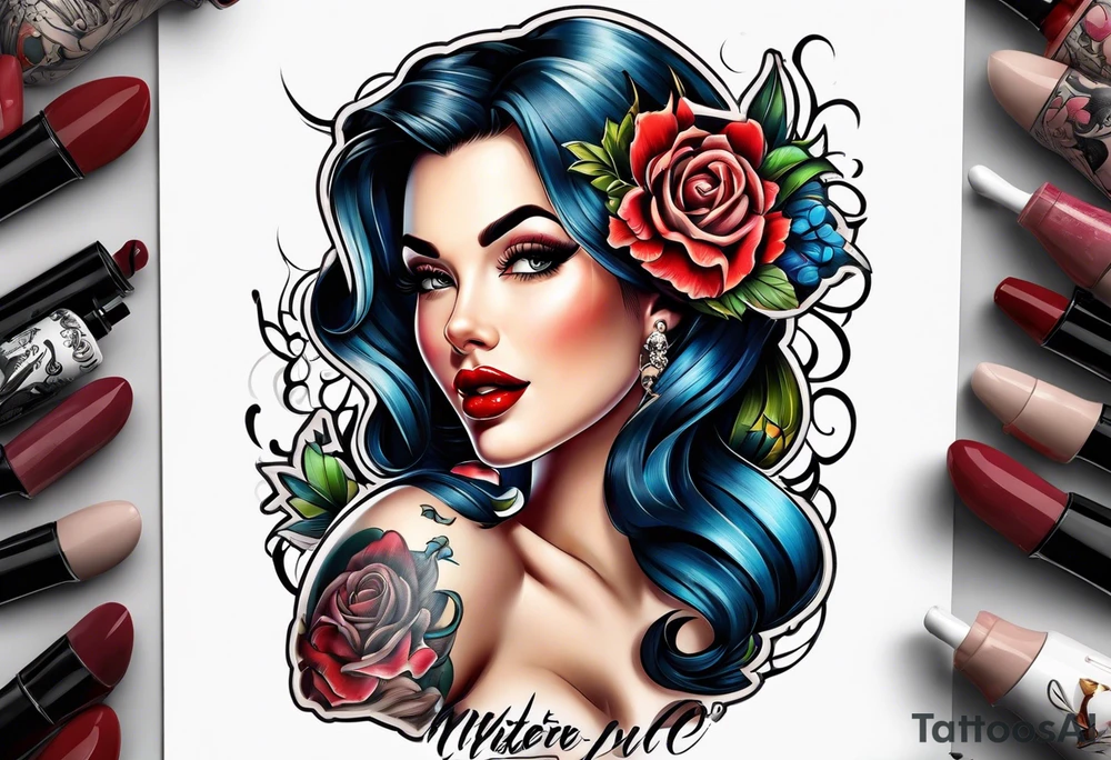 Pinup girl tattoo idea