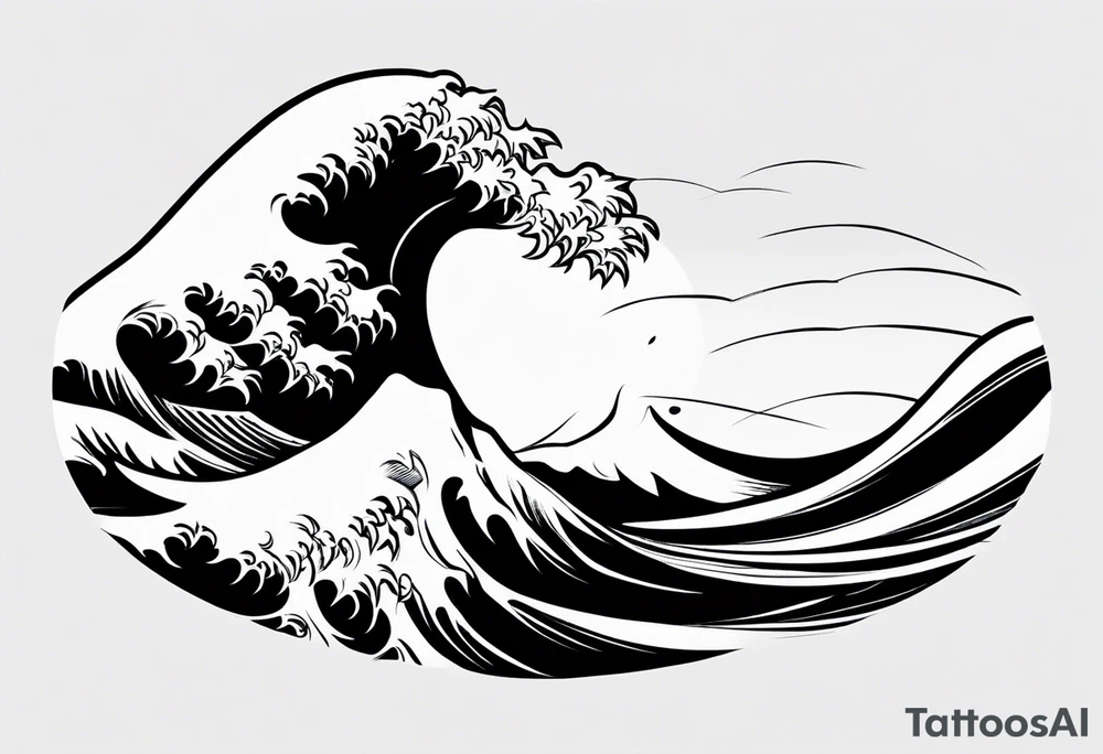 Simple wave tattoo idea