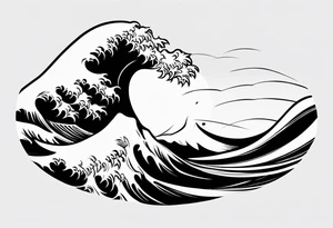 Simple wave tattoo idea