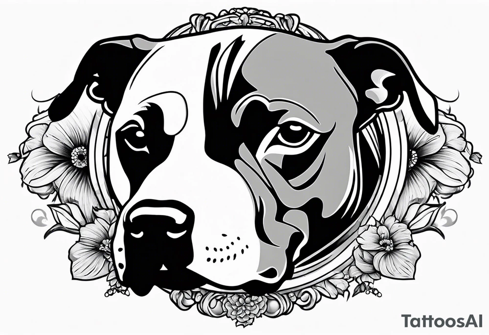 pit bull
 punk rock tattoo idea