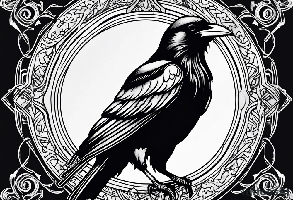 raven tattoo idea
