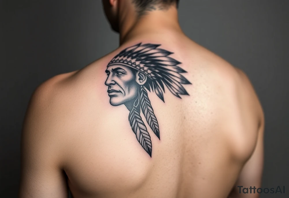 Native cherokee tribal for shoulder tattoo idea