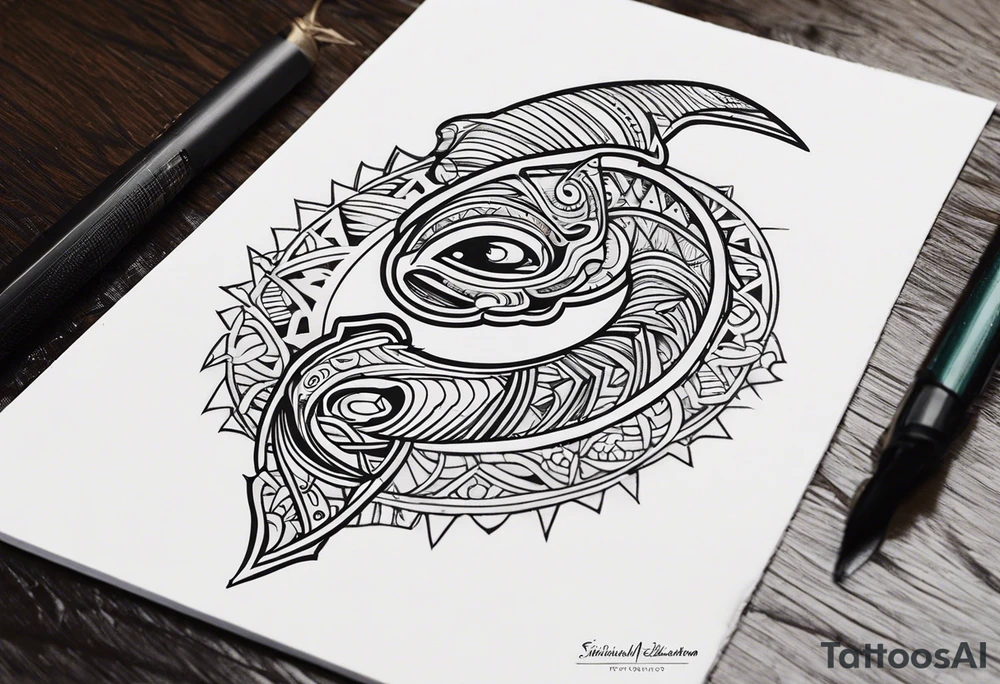 Polynesian fishing hook tattoo tattoo idea