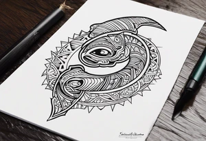 Polynesian fishing hook tattoo tattoo idea