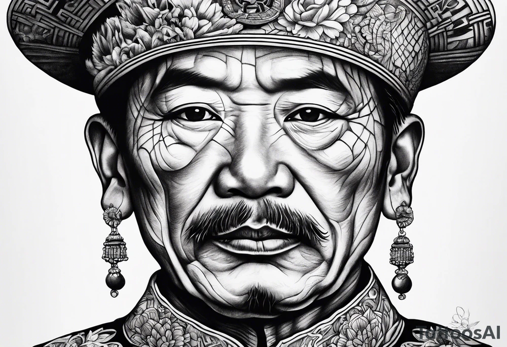 morte com facão e cabeça na mao tattoo idea