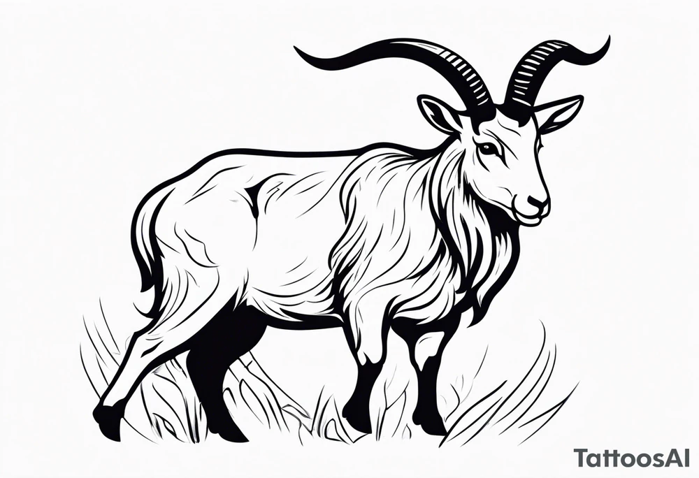 Steinbock mit Schrotflinte tattoo idea