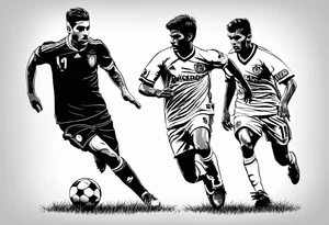 My sons Riccardo and Alessio love football tattoo idea