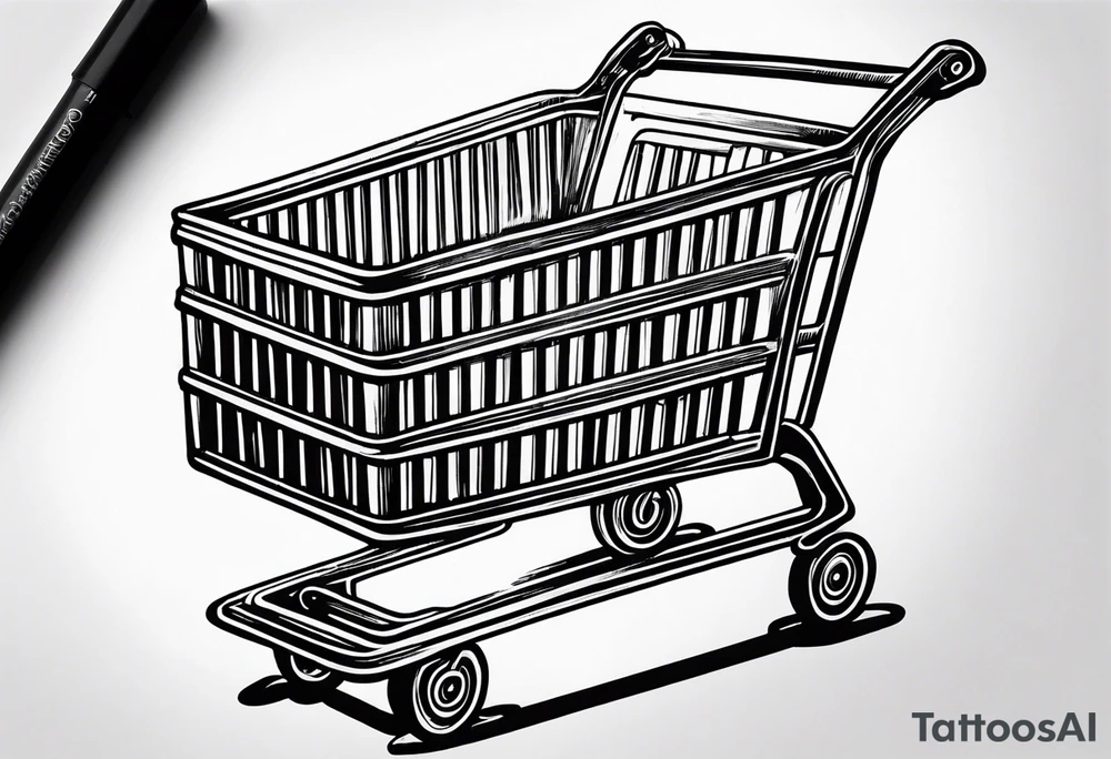 Shopping cart tattoo idea