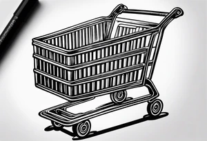 Shopping cart tattoo idea