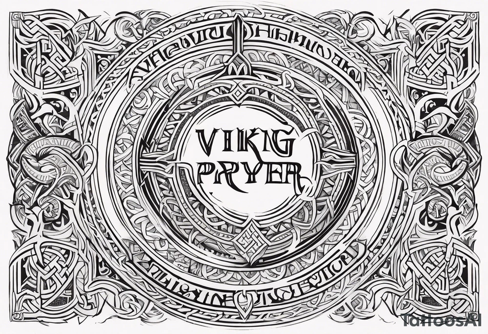 Viking prayer tattoo idea