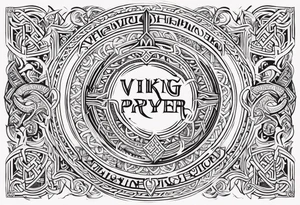 Viking prayer tattoo idea