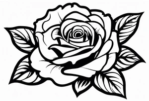 American traditional rose tattoo idea