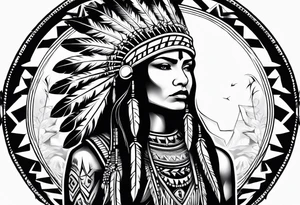 Native American Sleeve tattoo idea