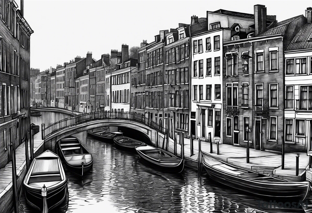 canal houses tattoo idea