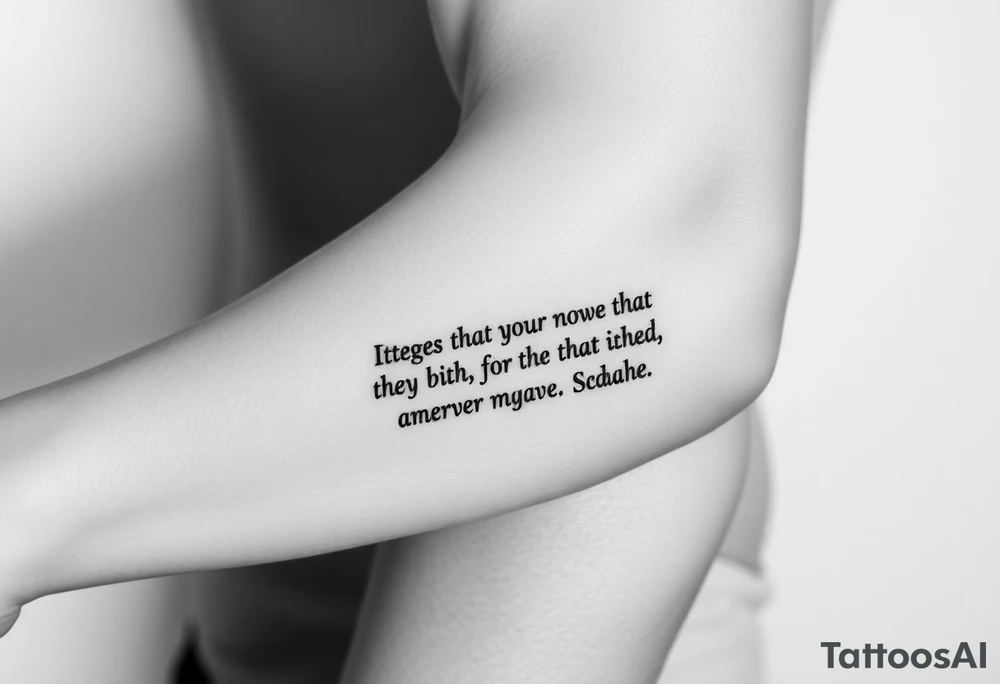 Burning note of a bible scripture tattoo idea