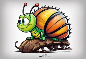 The caterpillar from the Pixar movie bugs life tattoo idea