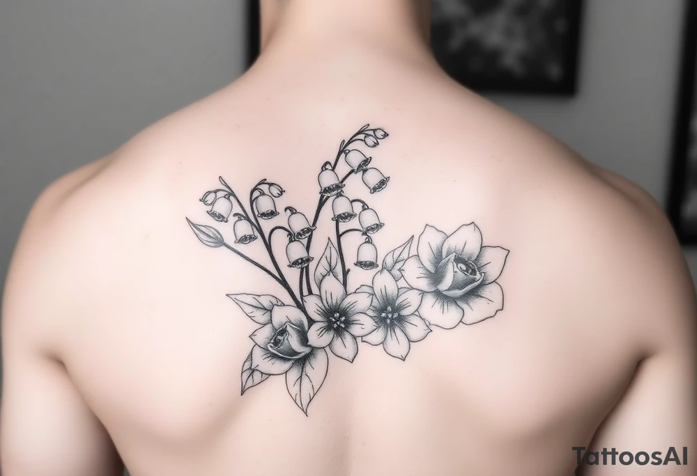 Lilly of the valley and roses tattoo idea