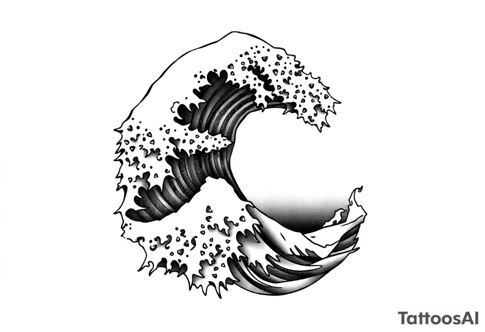 Roaming waves tattoo idea