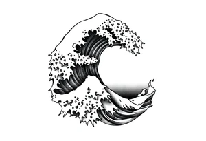 Roaming waves tattoo idea