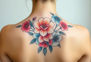 Looking for a cover-up tattoo with flowers pastel colors for months September, January, June, May, and July. tattoo idea