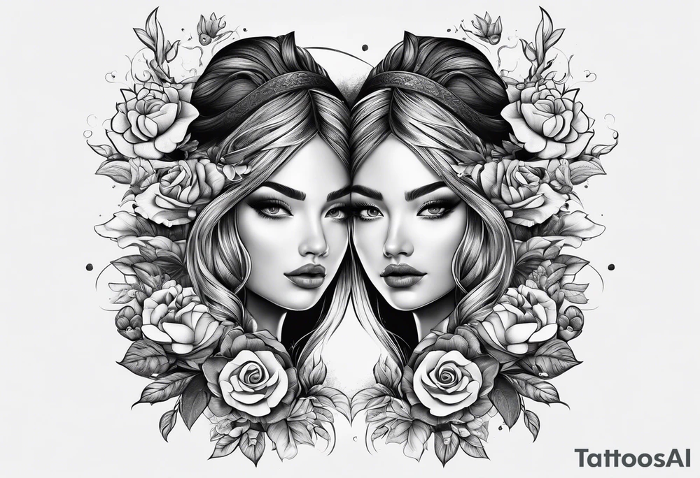 Son and daughter tattoo idea