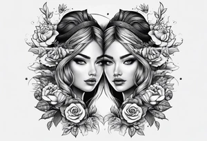Son and daughter tattoo idea