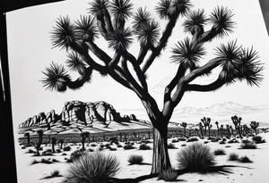 Forearm tattoo of Joshua tree national park tattoo idea