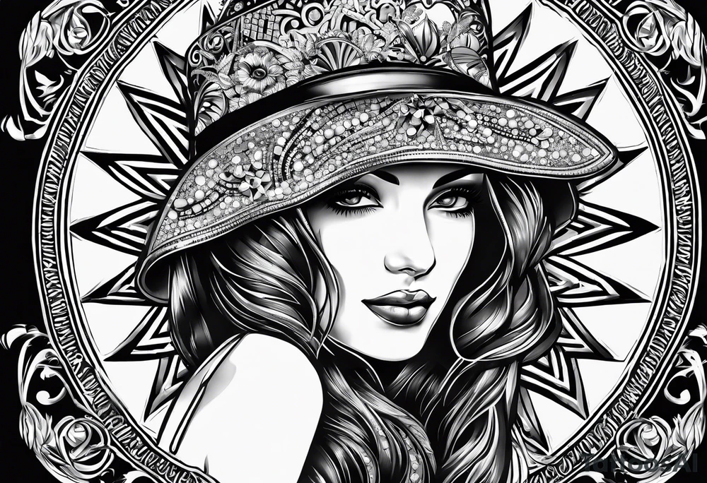 ROULETTE casino card games dice sun palm tree tattoo idea