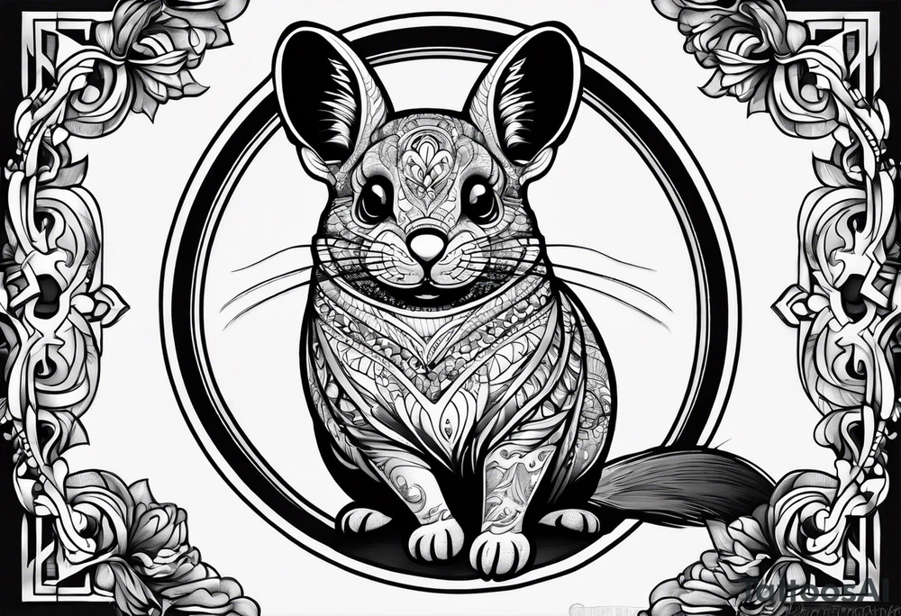 Chinchilla full body tattoo idea