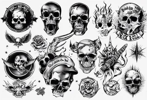 rock and roll tattoo idea