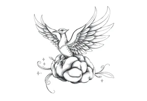 phoenix flying out of a brain tattoo idea