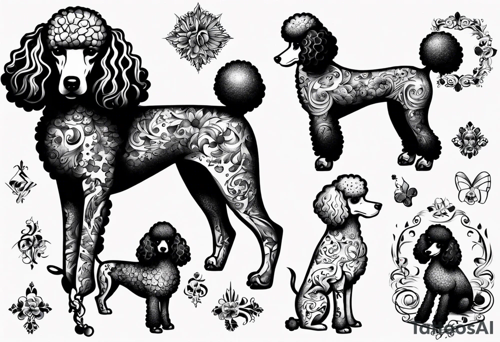Poodle tattoo idea