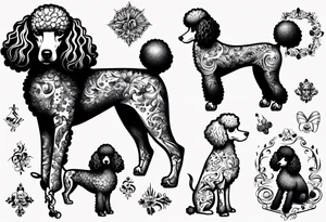 Poodle tattoo idea