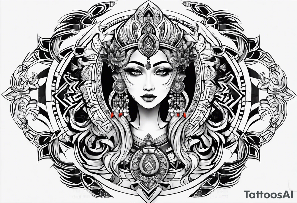 Gemini tribal tattoo idea