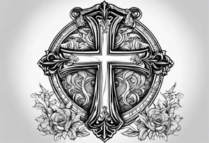 cross of st george on shield tattoo idea