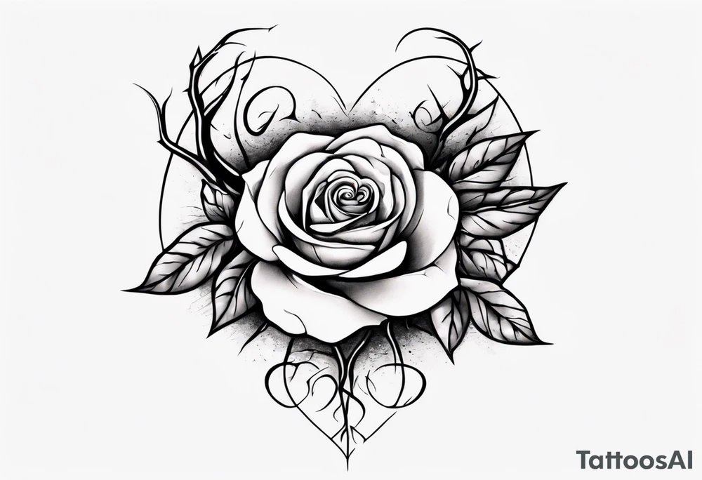 a forearm tattoo with a rose and roots underneath that spell love tattoo idea