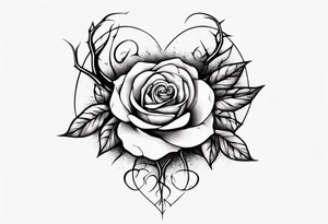 a forearm tattoo with a rose and roots underneath that spell love tattoo idea