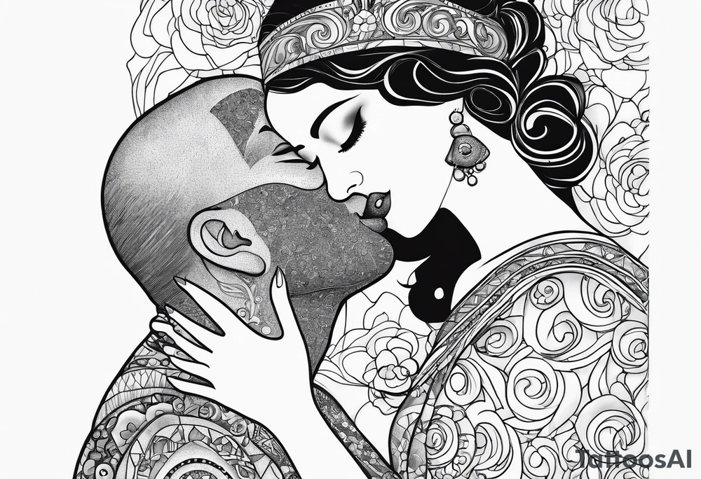a kiss by gustav klimt tattoo idea