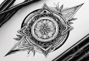 A set of geometric shapes that represent balance in life. It needs to be a small tattoo. No flowers or borders. tattoo idea