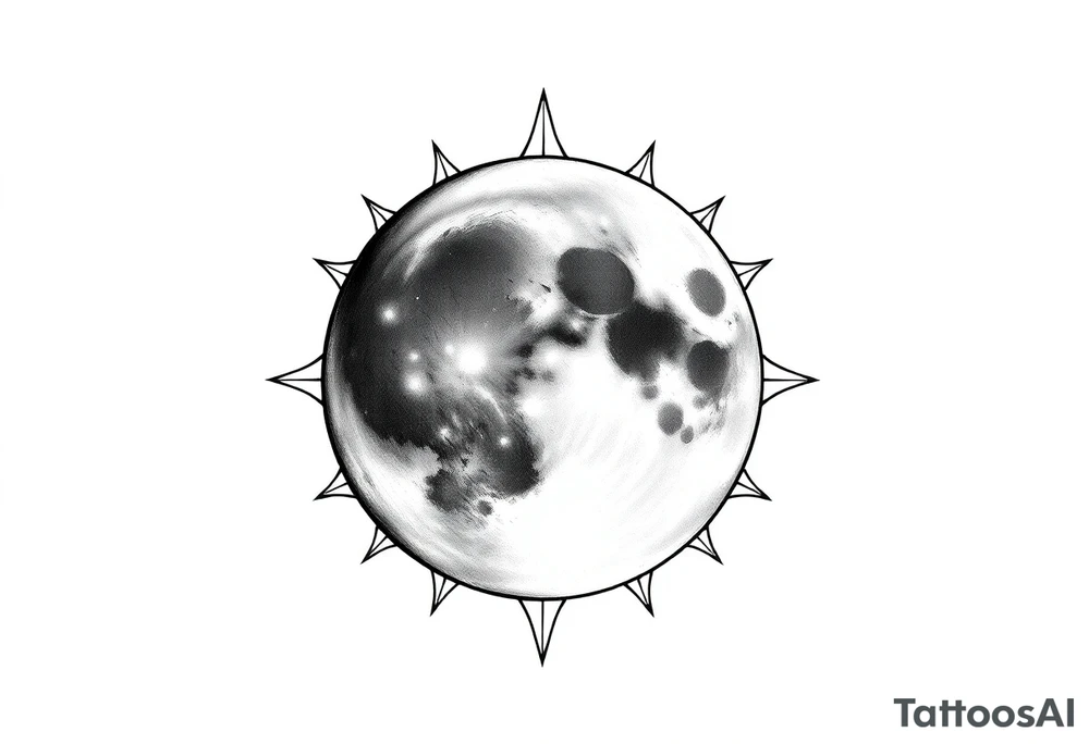 sacred moon tattoo idea